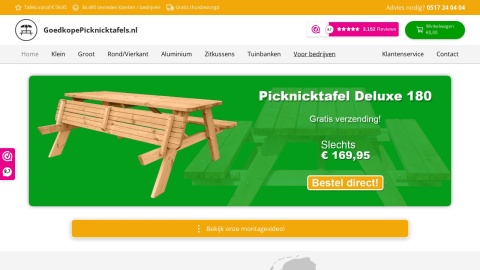 Reviews over GoedkopePicknicktafels.nl